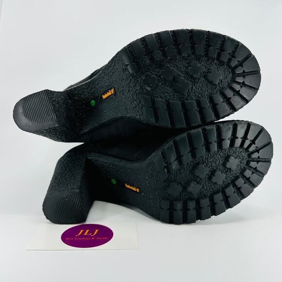 Timberland Women's Glancy 10 Inch Tall Black Nubuck Lace-Up Boots A199A Size 7.5 - Picture 10 of 11